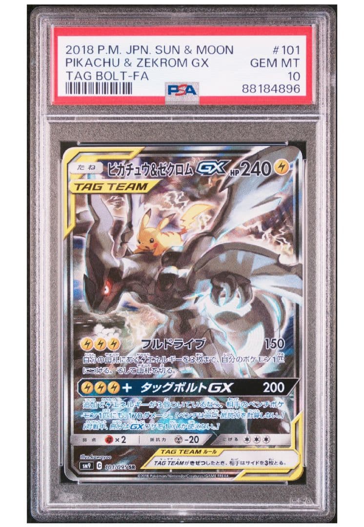 【PSA10】 ピカチュウ＆ゼクロムGX PSA10 SR SA タッグボルト