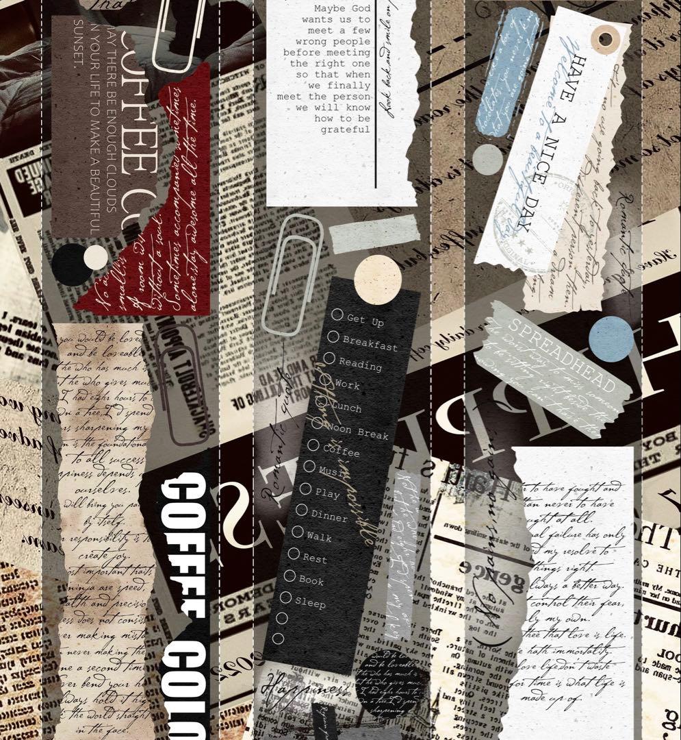 霖蓝汐原创手账《古韵纸章》海外マスキングテープ　マステ 【2647】