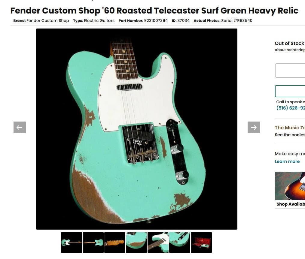 工房製作レリックテレキャスター　Seymour Duncan AlnicoⅡ搭載