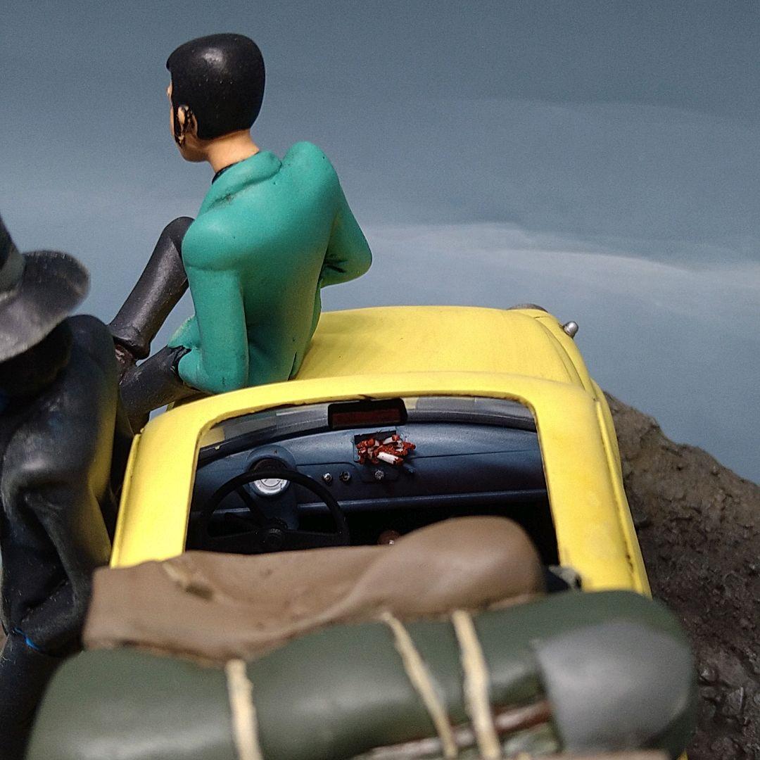 プラモデル ルパン三世 カリオストロの城 旅立ち＆断崖 塗装済み完成品