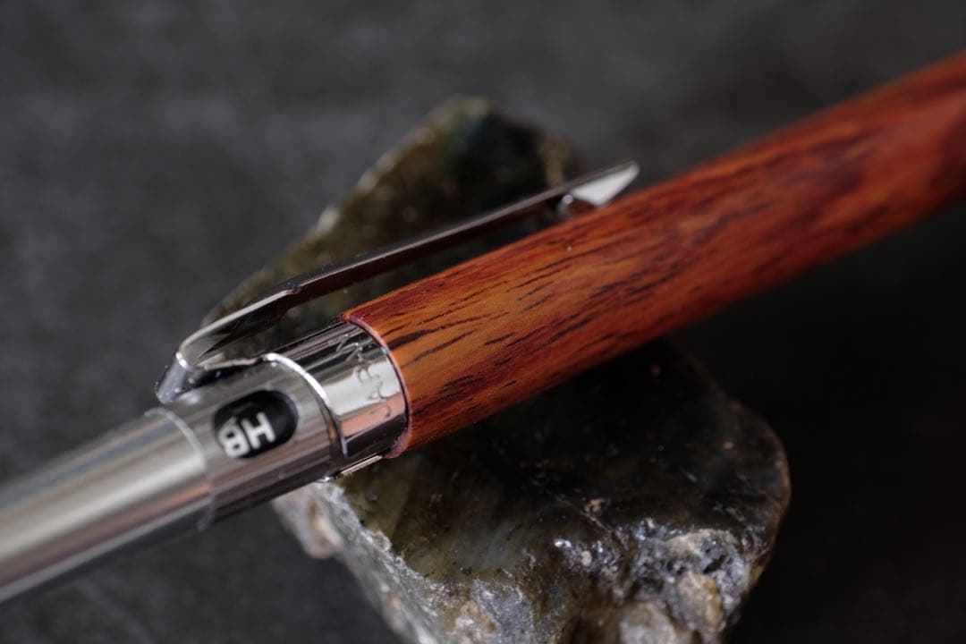 PG5木軸カスタム0208　高村杢工房製図用シャープペンシル チューリップウッド