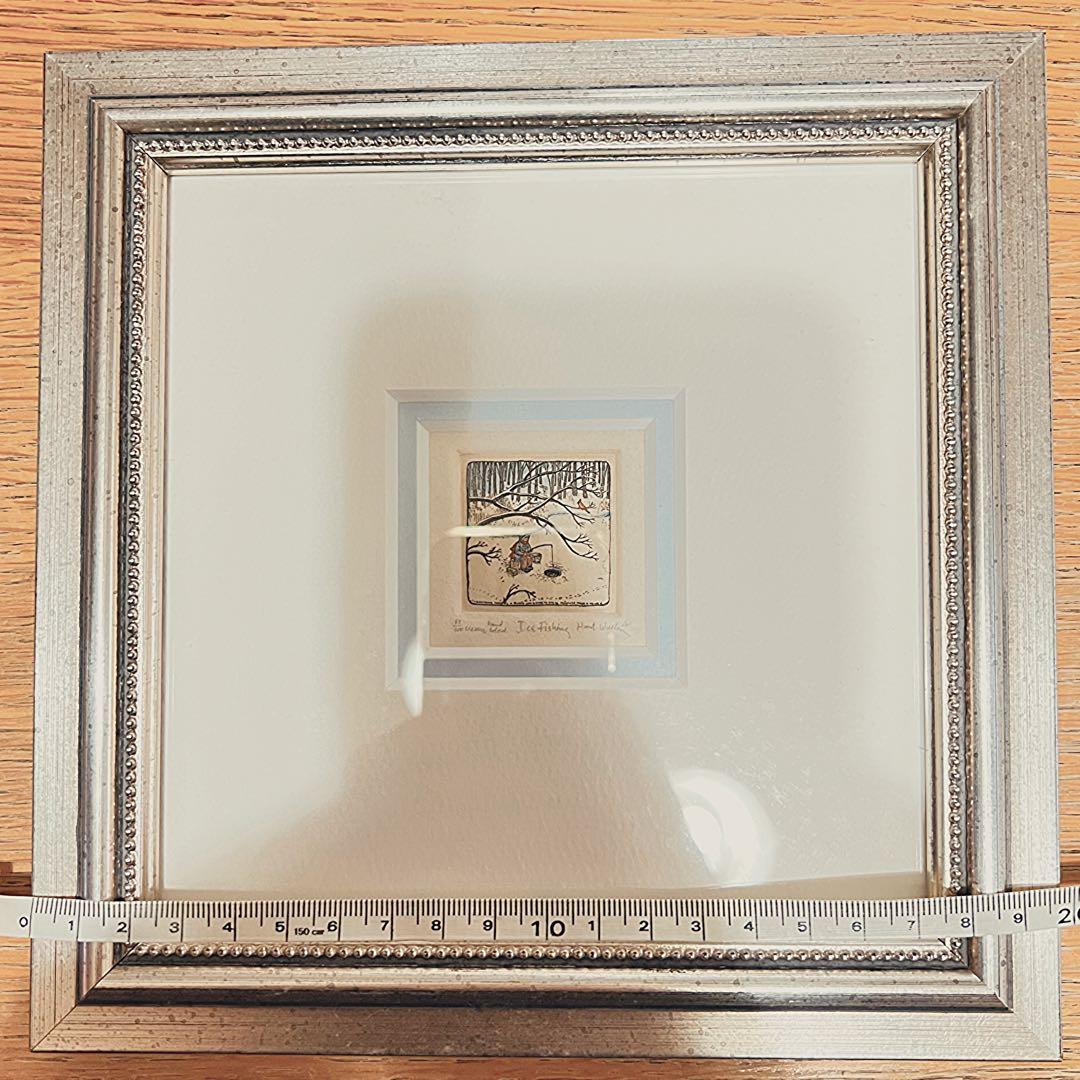 Ice Fishing エッチング 版画 Robert W. Weller