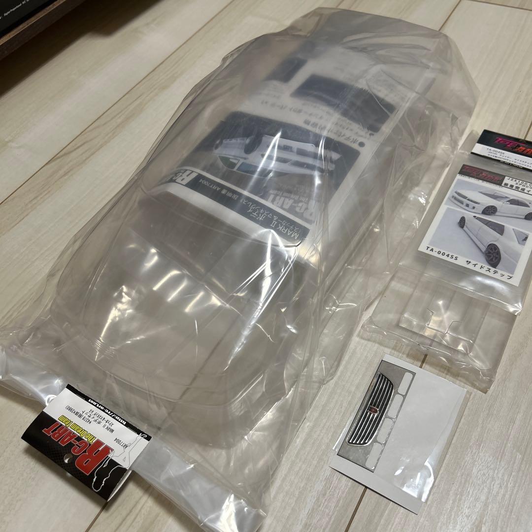 RC-ART JZX100系マークIIボディサイドステップ3Dグリルステッカー