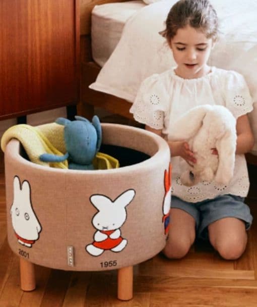 スタディオクリップミッフィー3WAY刺繍収納スツール