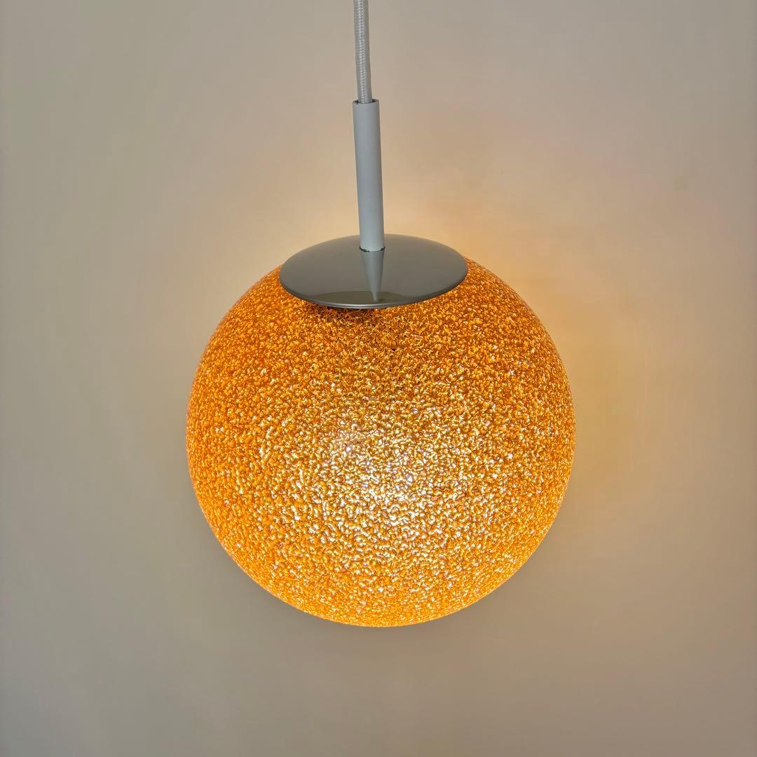 ペンダントライト 吊下げ照明 オレンジ ミッドセンチュリー スペースエイジ