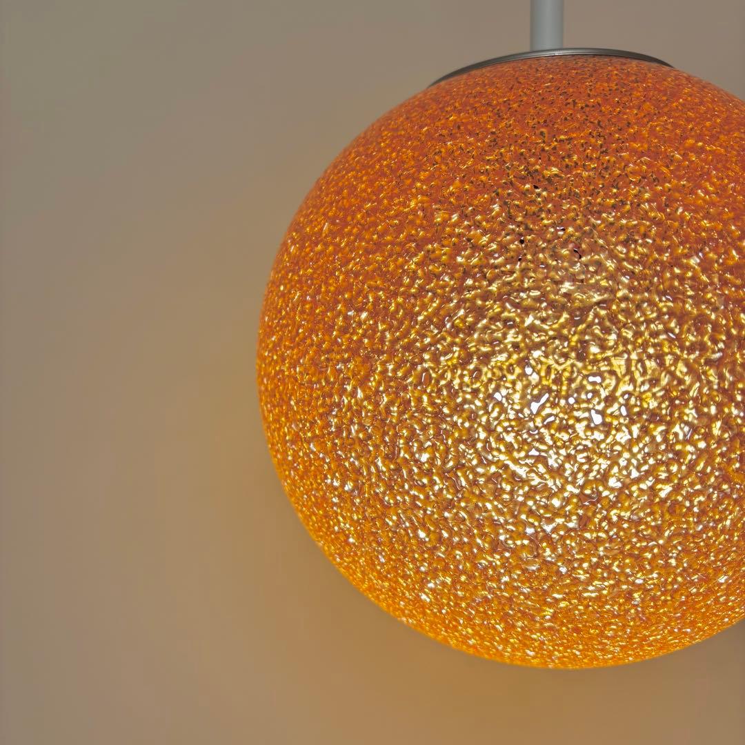 ペンダントライト 吊下げ照明 オレンジ ミッドセンチュリー スペースエイジ