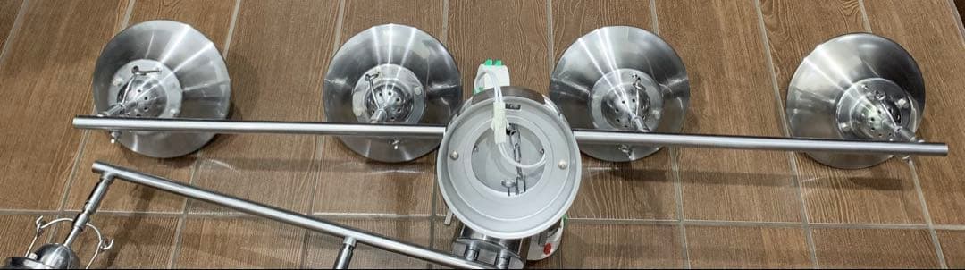 新品 キシマ アンプール 4灯 シーリング ライト アンティーク調 シルバー