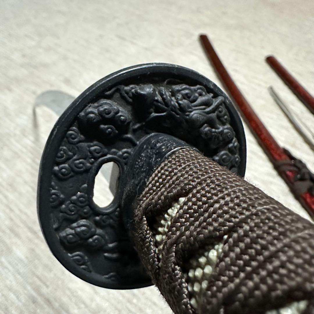 模造刀 黒赤鞘 二本セット