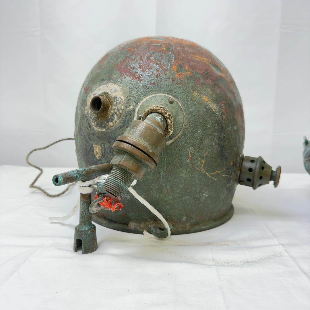 【S1231-900-10】東亜潜水機アンティーク 潜水ヘルメット 骨董品