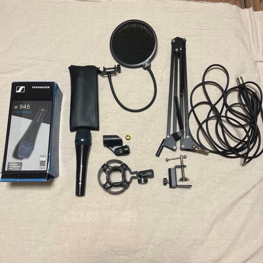Sennheiser e 945 ダイナミックマイク・アーム・XLRケーブル付属