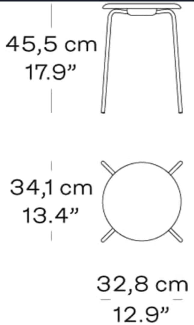 【新品未使用】フリッツ・ハンセン ドットスツール 46cm ブラック