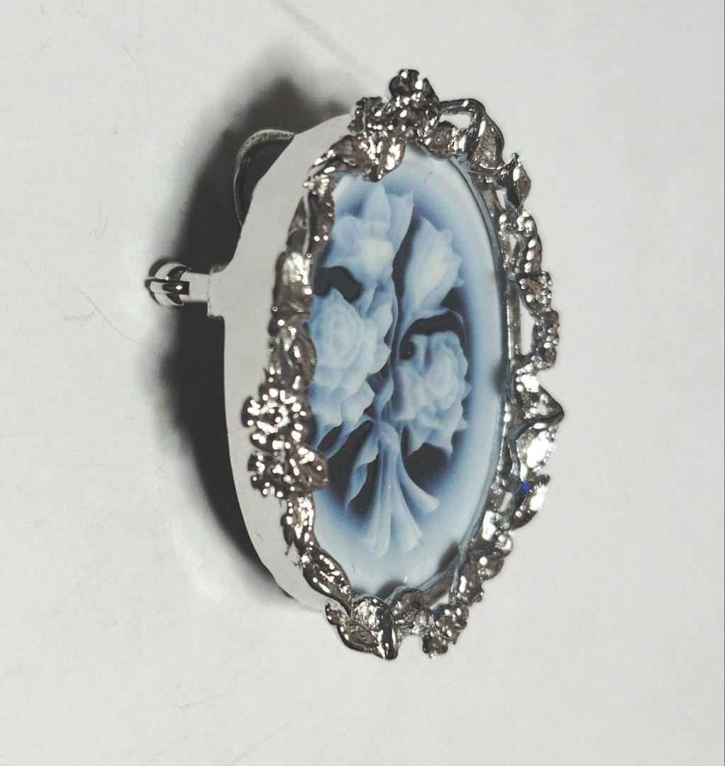 STEPHAN　カメオ　花　ブローチ　ネックレス　ペンダント　2WAY　チャーム