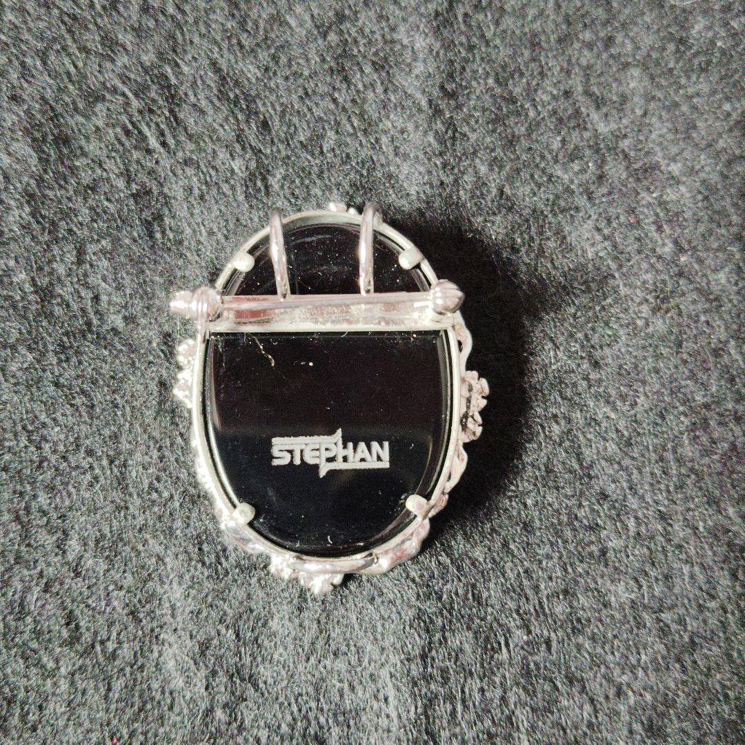 STEPHAN　カメオ　花　ブローチ　ネックレス　ペンダント　2WAY　チャーム