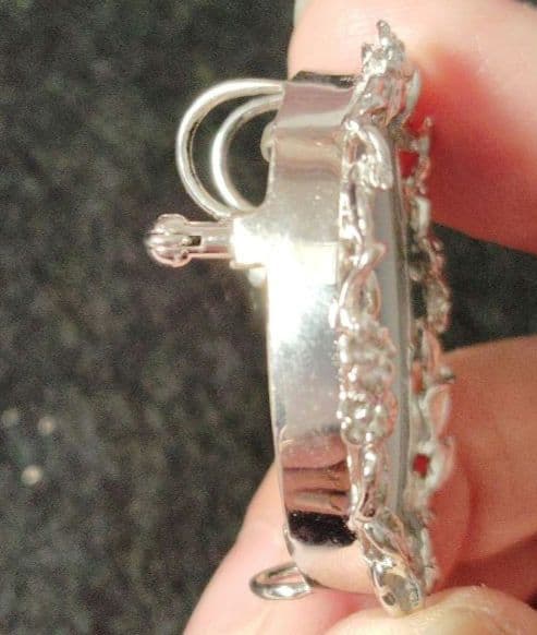 STEPHAN　カメオ　花　ブローチ　ネックレス　ペンダント　2WAY　チャーム