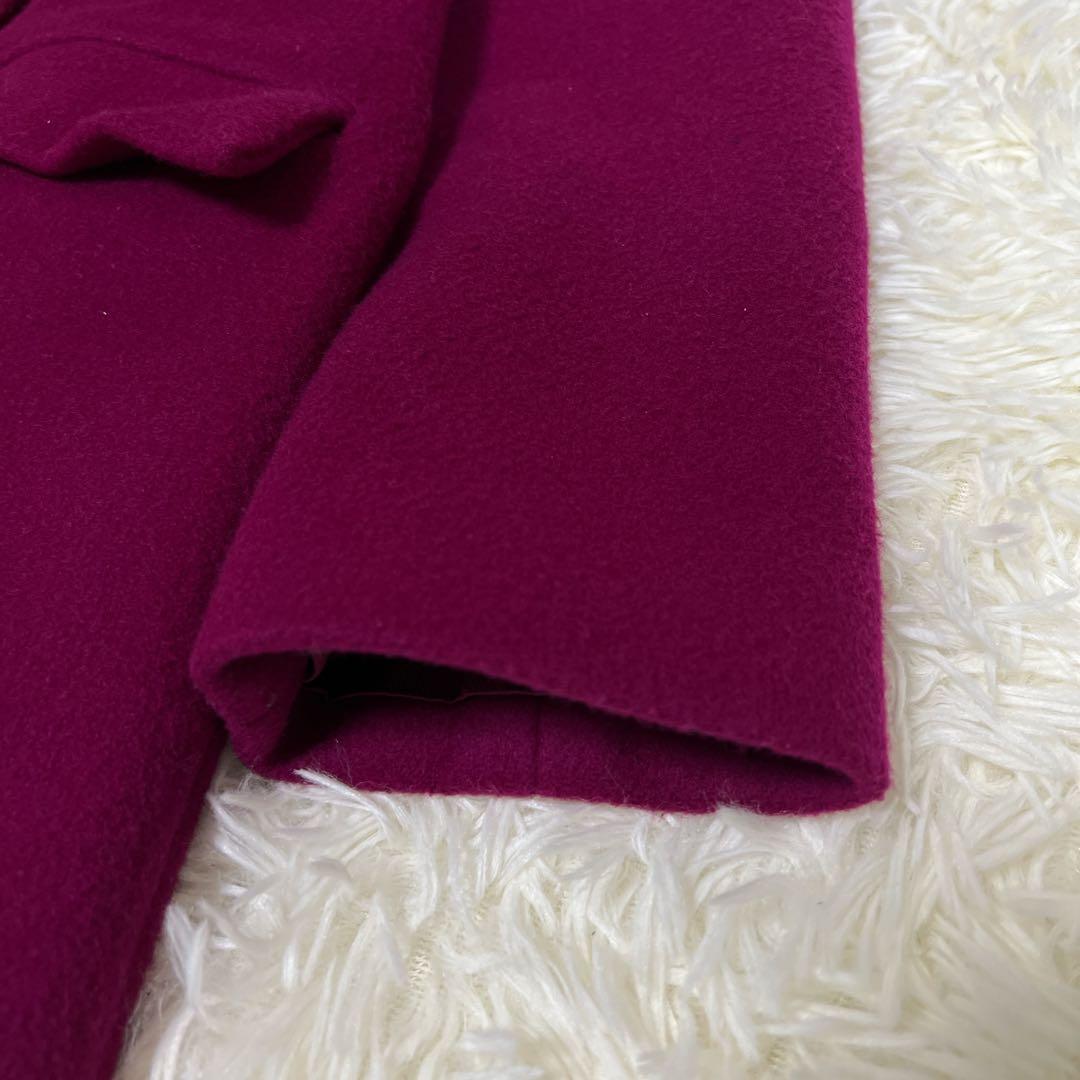 完売品✨PINKY & DIANNE ウールダブルクロスカラーコート　カシス　S