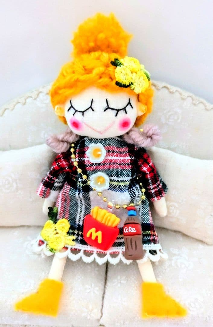 Akubi様ハンドメイド ドールチャーム バッグチャーム お人形