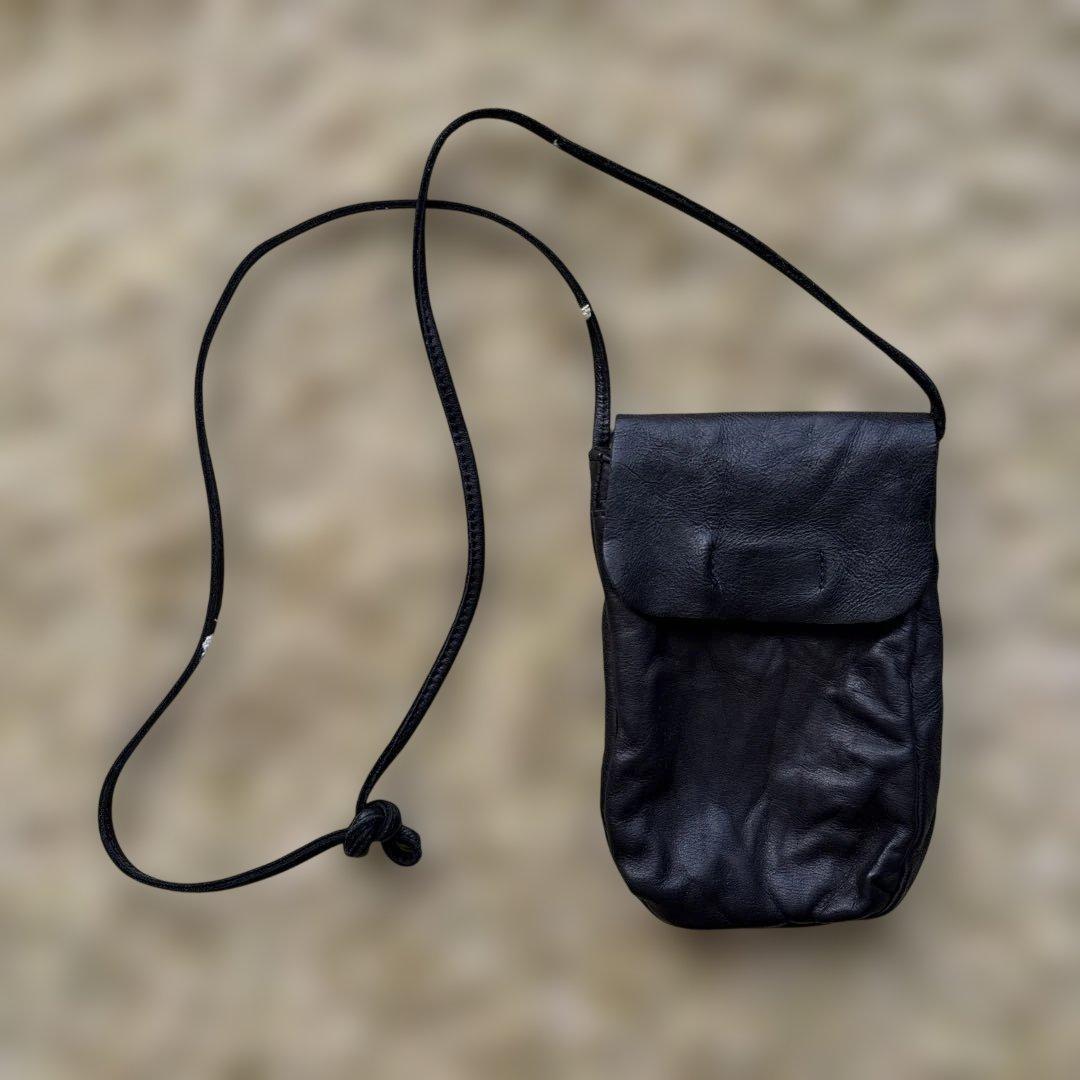 【pas de calais】牛革レザーポーチ✴︎黒