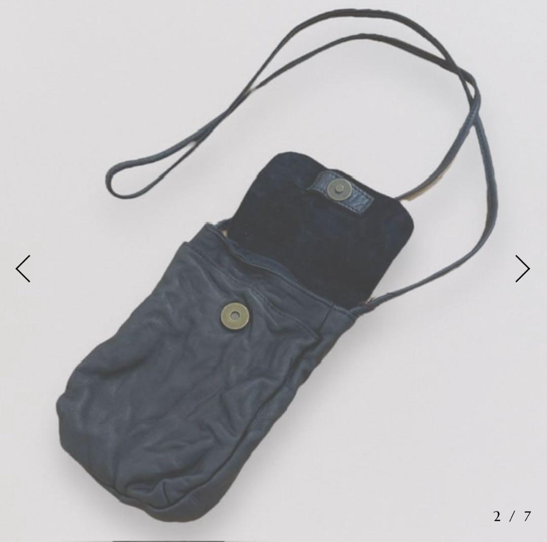 【pas de calais】牛革レザーポーチ✴︎黒