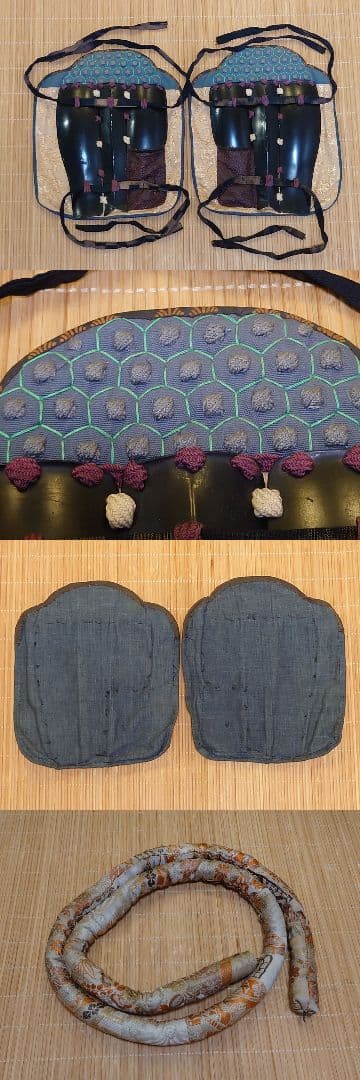 ★送料無料☆紫白糸威大袖黒二枚胴具足☆等身大鎧一領☆甲冑★