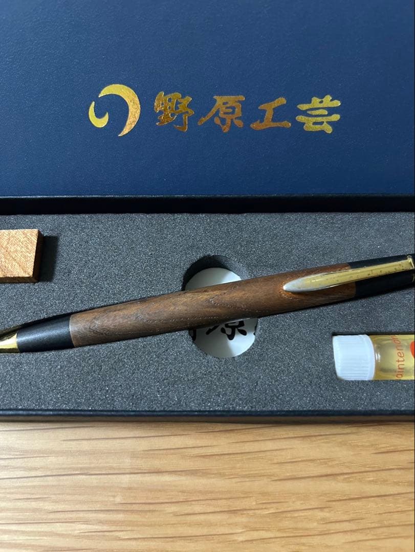 ⚠️kindnessさま専用⚠️ 野原工芸旧型　シャーペン　欅　ゴールド金具