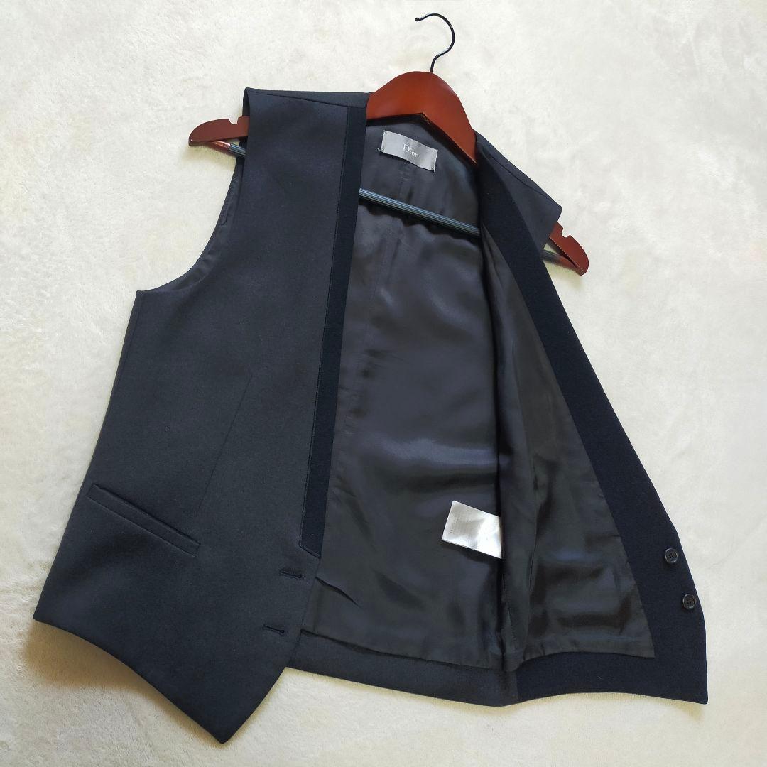 イタリア製　カシミヤ混　DIOR HOMME　44　テーラードベスト　ジレ