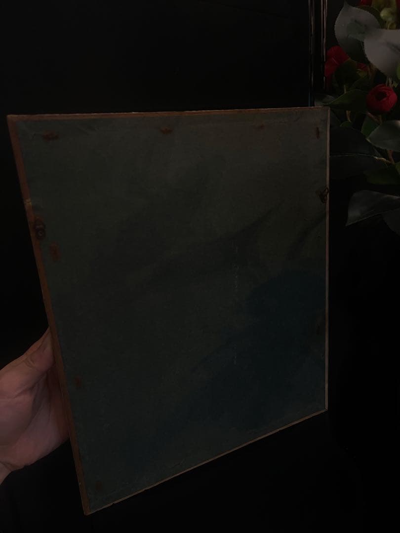 星月夜 小型油彩画 金色フレーム