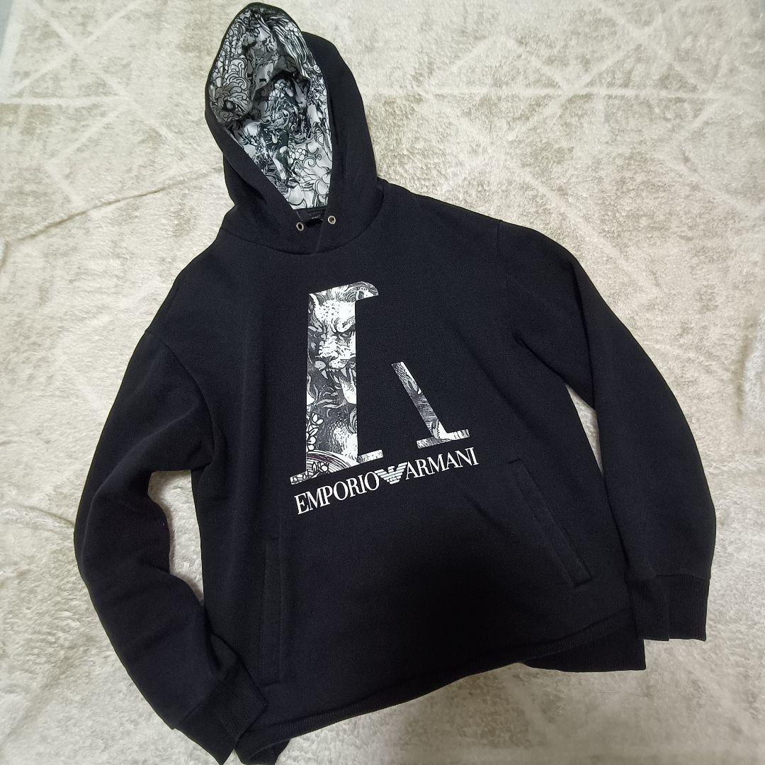 EMPORIO ARMANI 獅子柄パーカー S フーディ GACKTさん着用