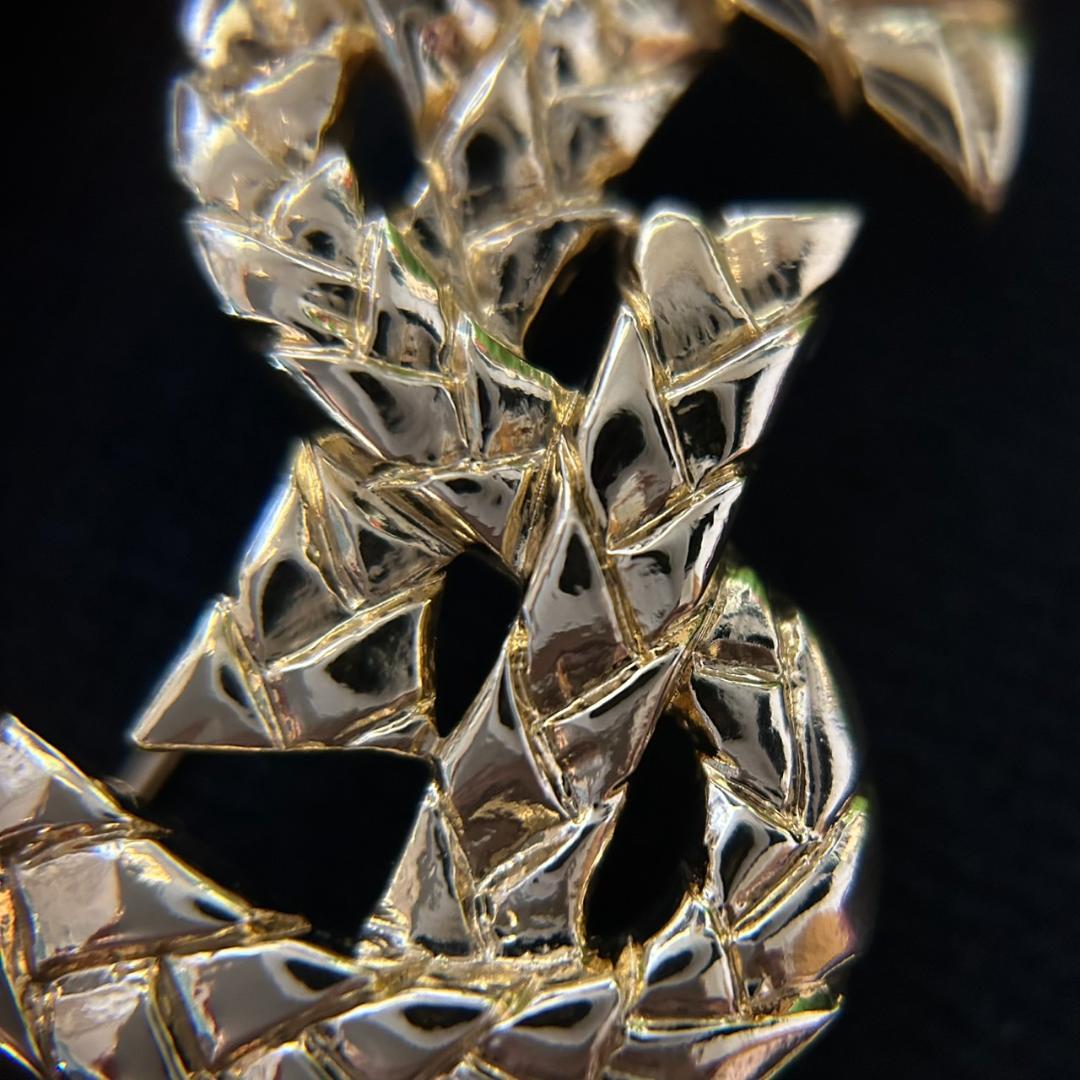 【美品】イヴサンローラン ブローチ ゴールドカラー　0607004