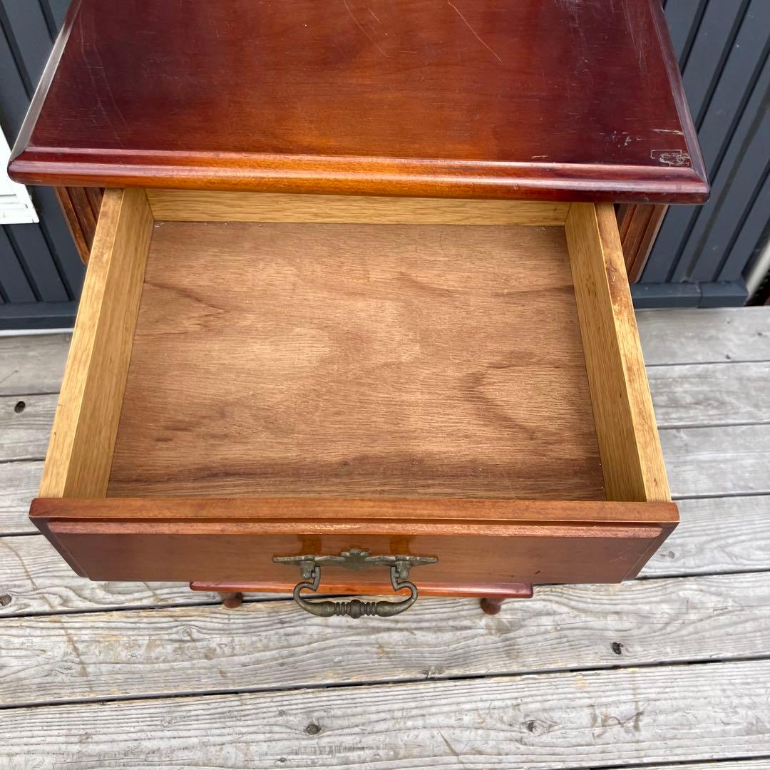 昭和レトロ コクヨ 木製コンソールテーブル コールキャビネット 電話台 花台