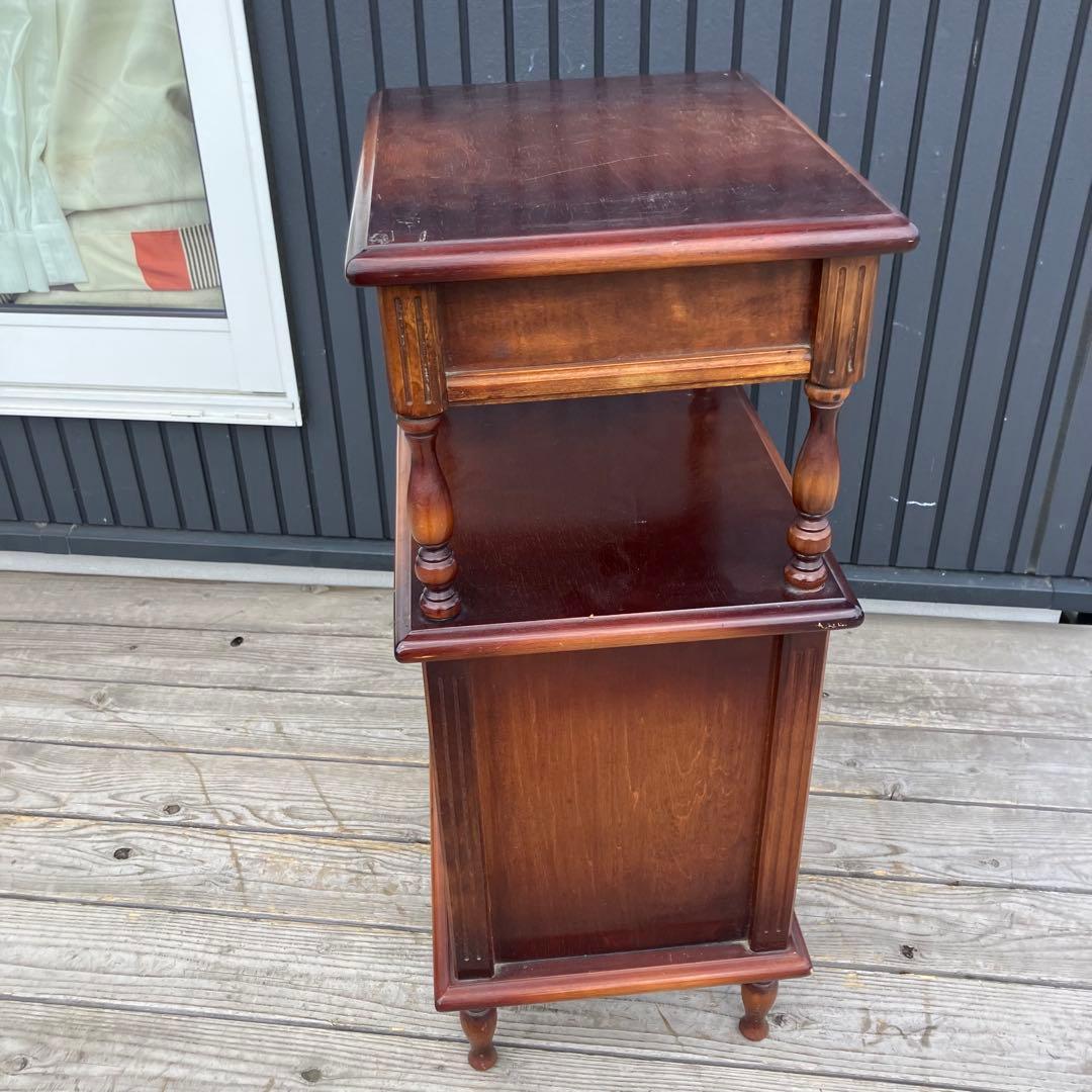 昭和レトロ コクヨ 木製コンソールテーブル コールキャビネット 電話台 花台