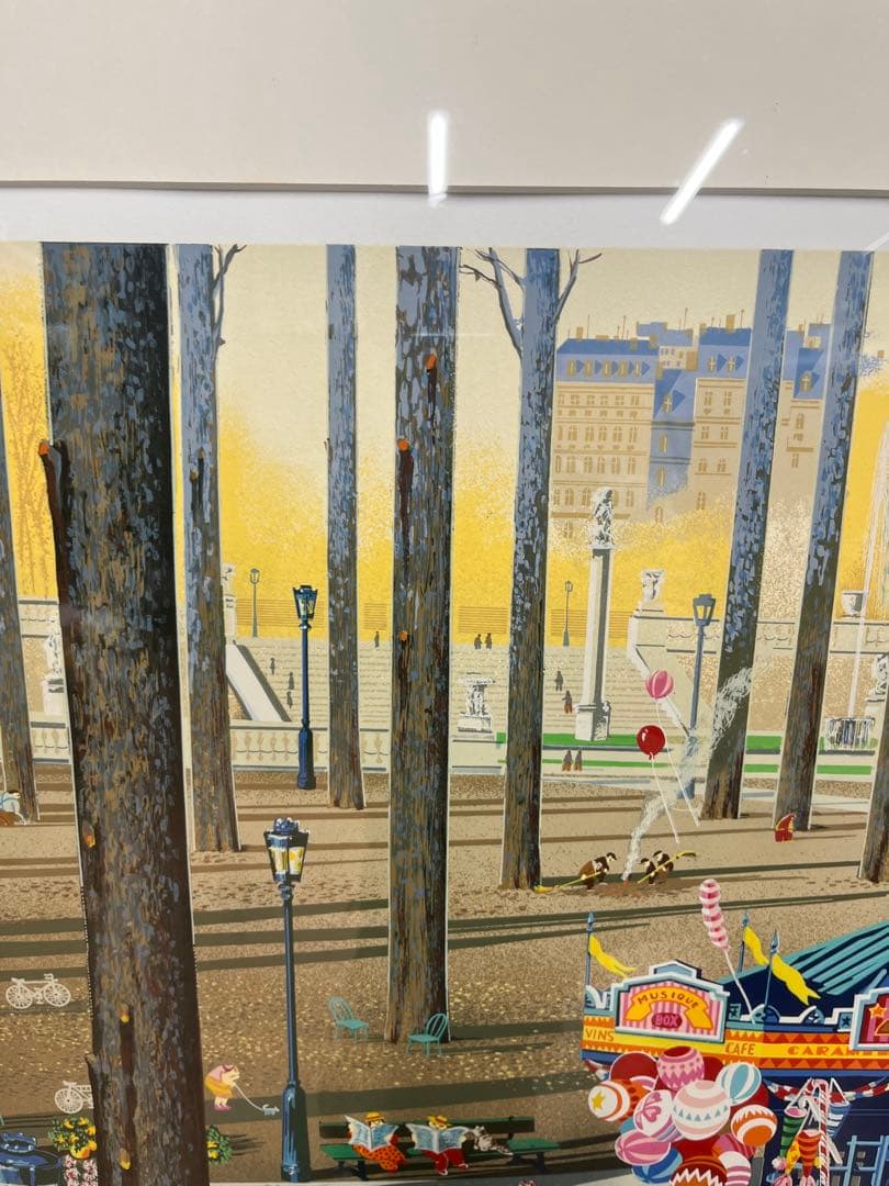 ヒロ・ヤマガタ　シルクスクリーン作品　アコーディオンプレイヤー