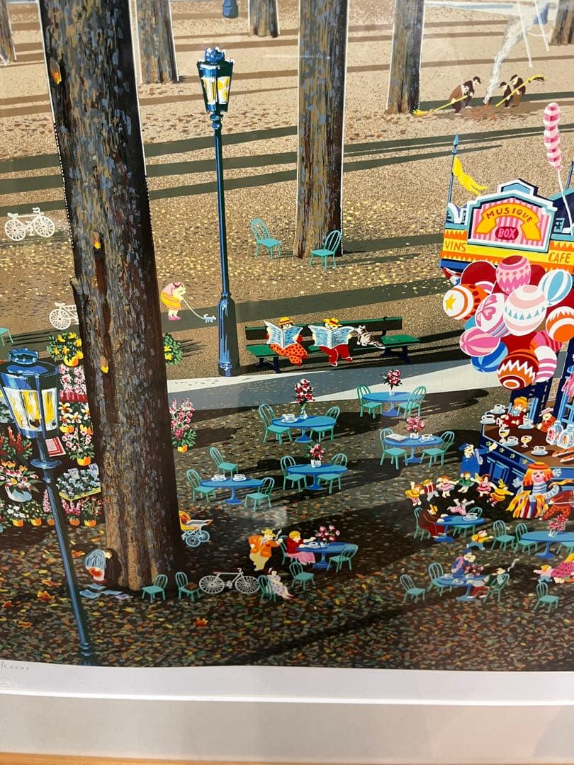 ヒロ・ヤマガタ　シルクスクリーン作品　アコーディオンプレイヤー