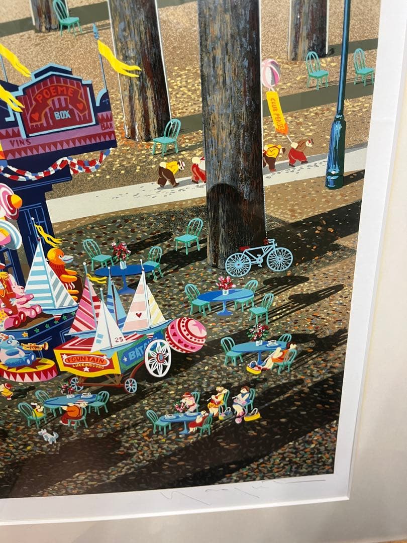 ヒロ・ヤマガタ　シルクスクリーン作品　アコーディオンプレイヤー