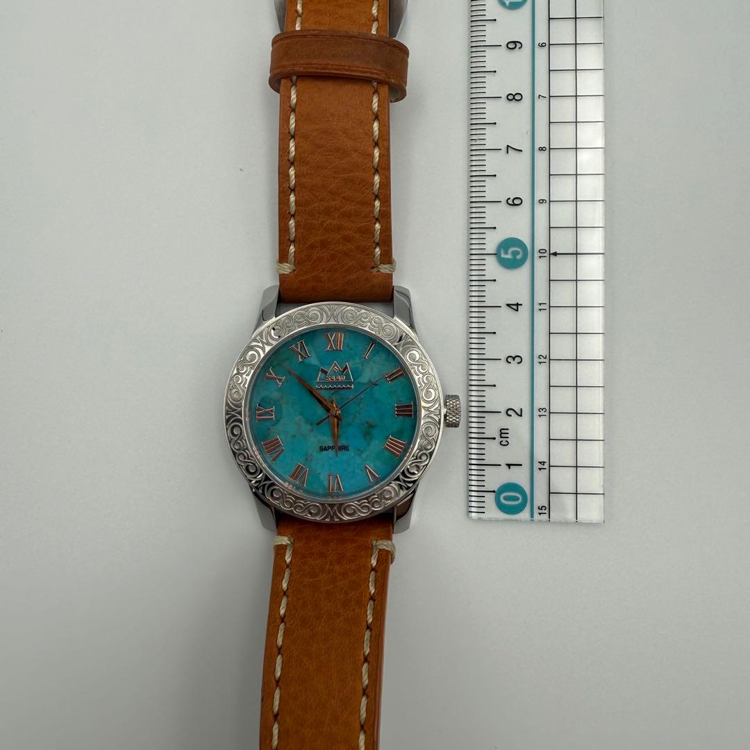 【新品電池 可動品】SAAD ターコイズ　腕時計　サード　天然石