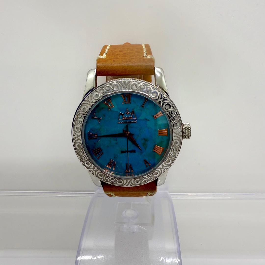 【新品電池 可動品】SAAD ターコイズ　腕時計　サード　天然石