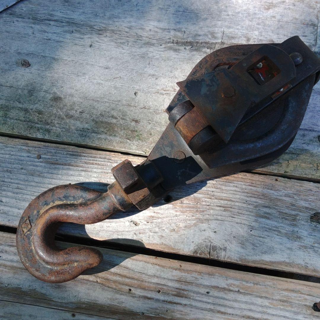 昭和レトロ　万力と滑車