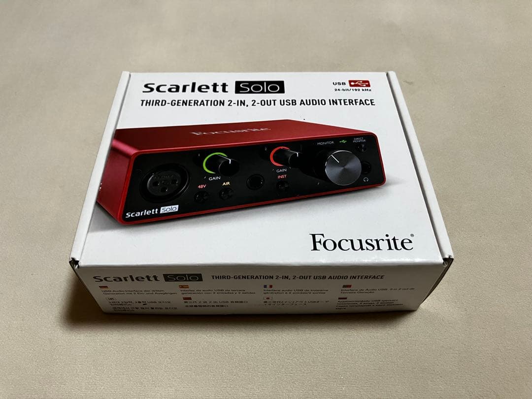 DTM・DAW FOCUSRITE Scarlett Solo (gen. 3)