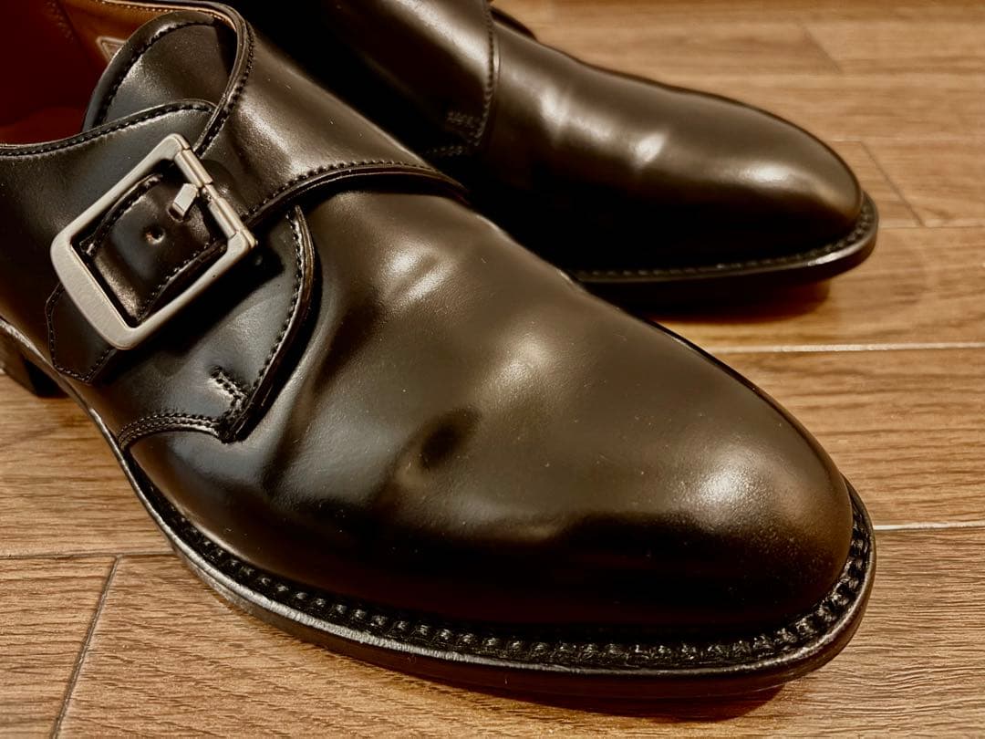 【美品】REGAL リーガル W910 コードバン モンクストラップ 23.5㎝