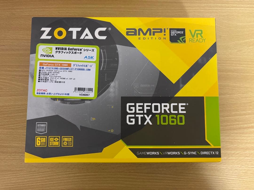 グラフィックボード・グラボ・ビデオカード ZOTAC GTX1060 6GB