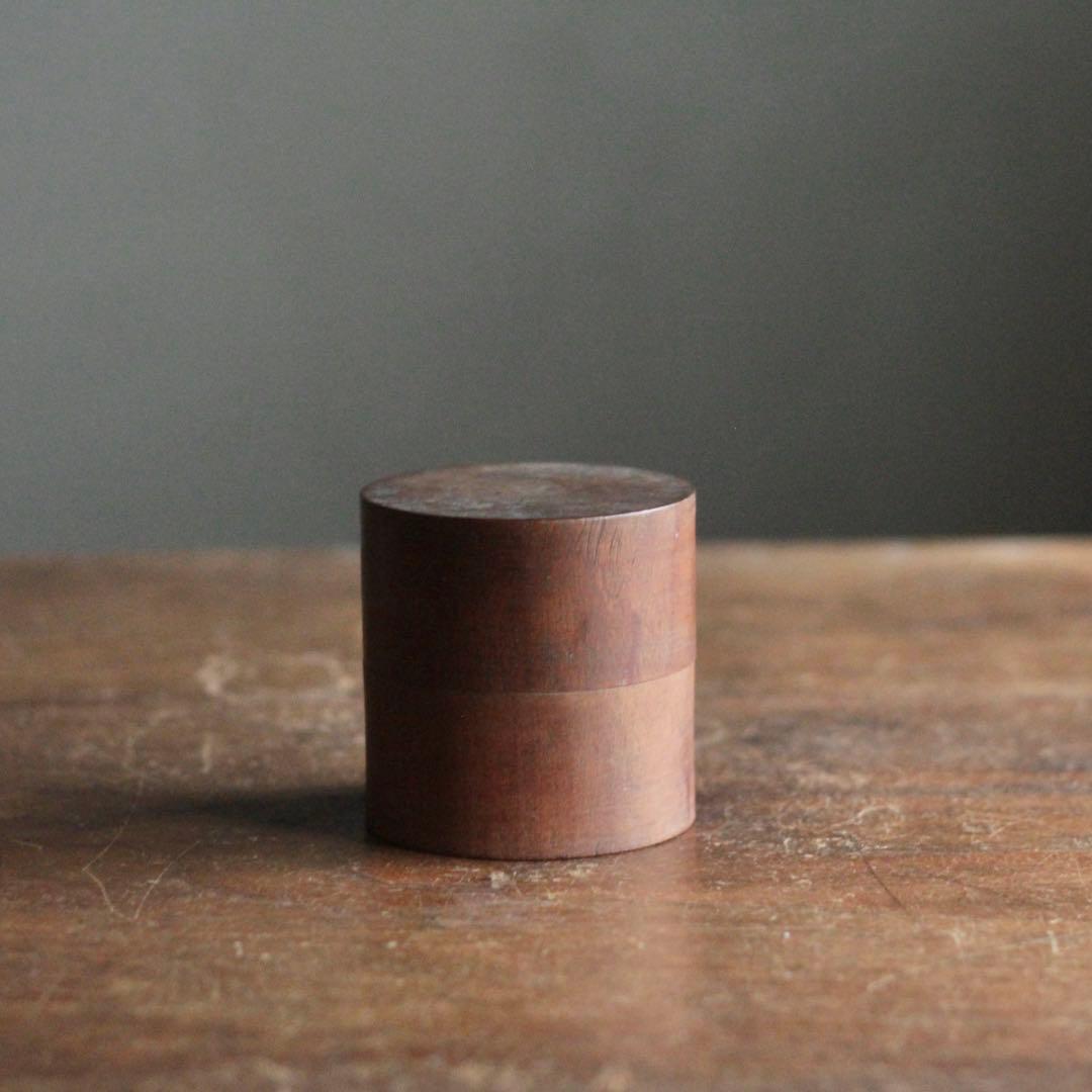 佳き木肌 古い 茶筒 茶入 古道具 アンティーク