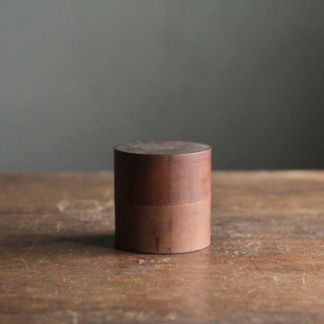 佳き木肌 古い 茶筒 茶入 古道具 アンティーク