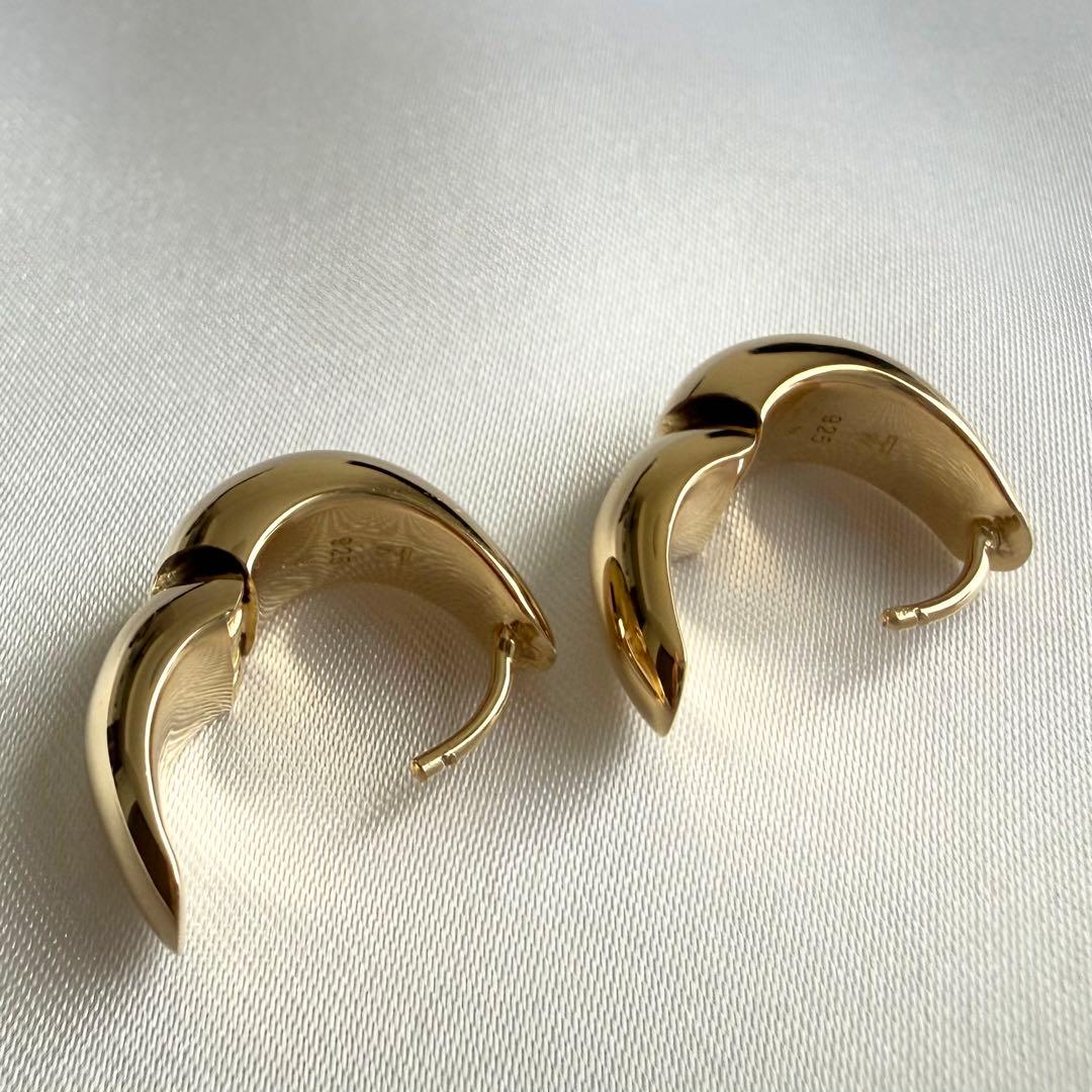 TOM WOOD ゴールド フープピアス Ice Hoop Small