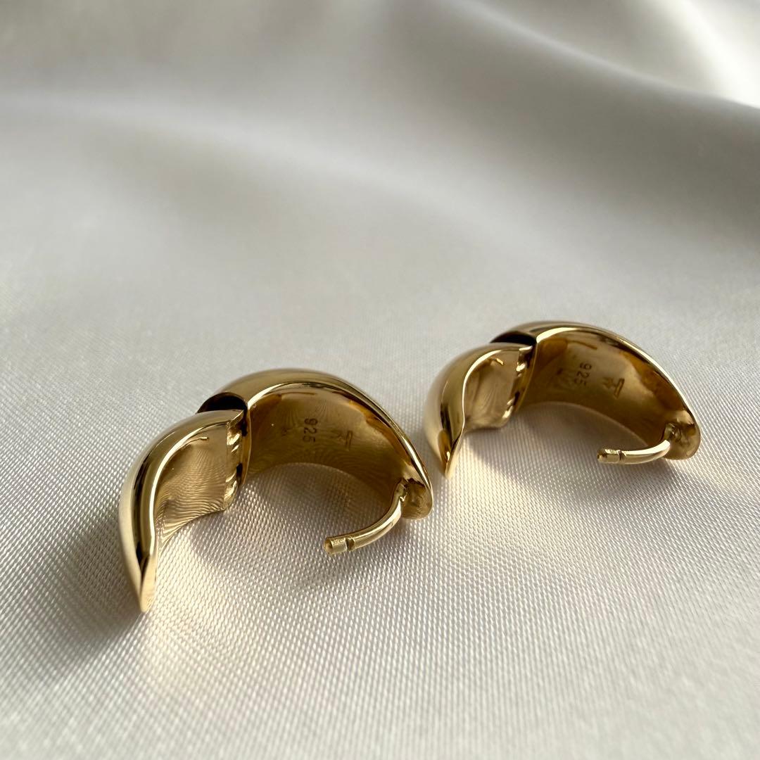 TOM WOOD ゴールド フープピアス Ice Hoop Small