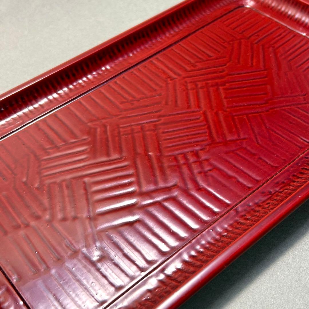 角盆　『後藤塗　香川漆器』　宗家後藤盆　朱色　讃岐漆器　お茶道具　茶道　工芸品