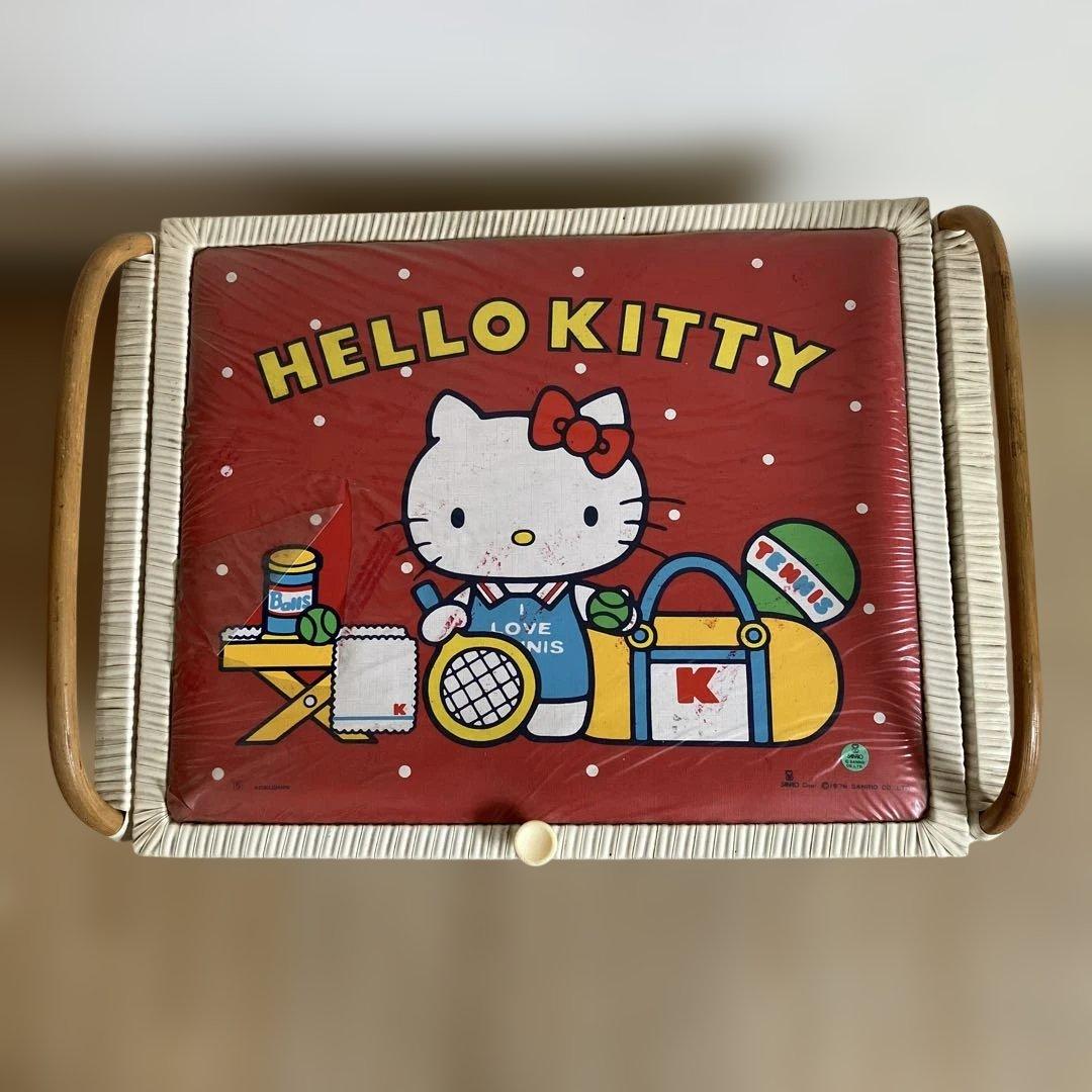 サンリオ　ハローキティ　バスケット　箱　昭和　レトロ　収納　レア