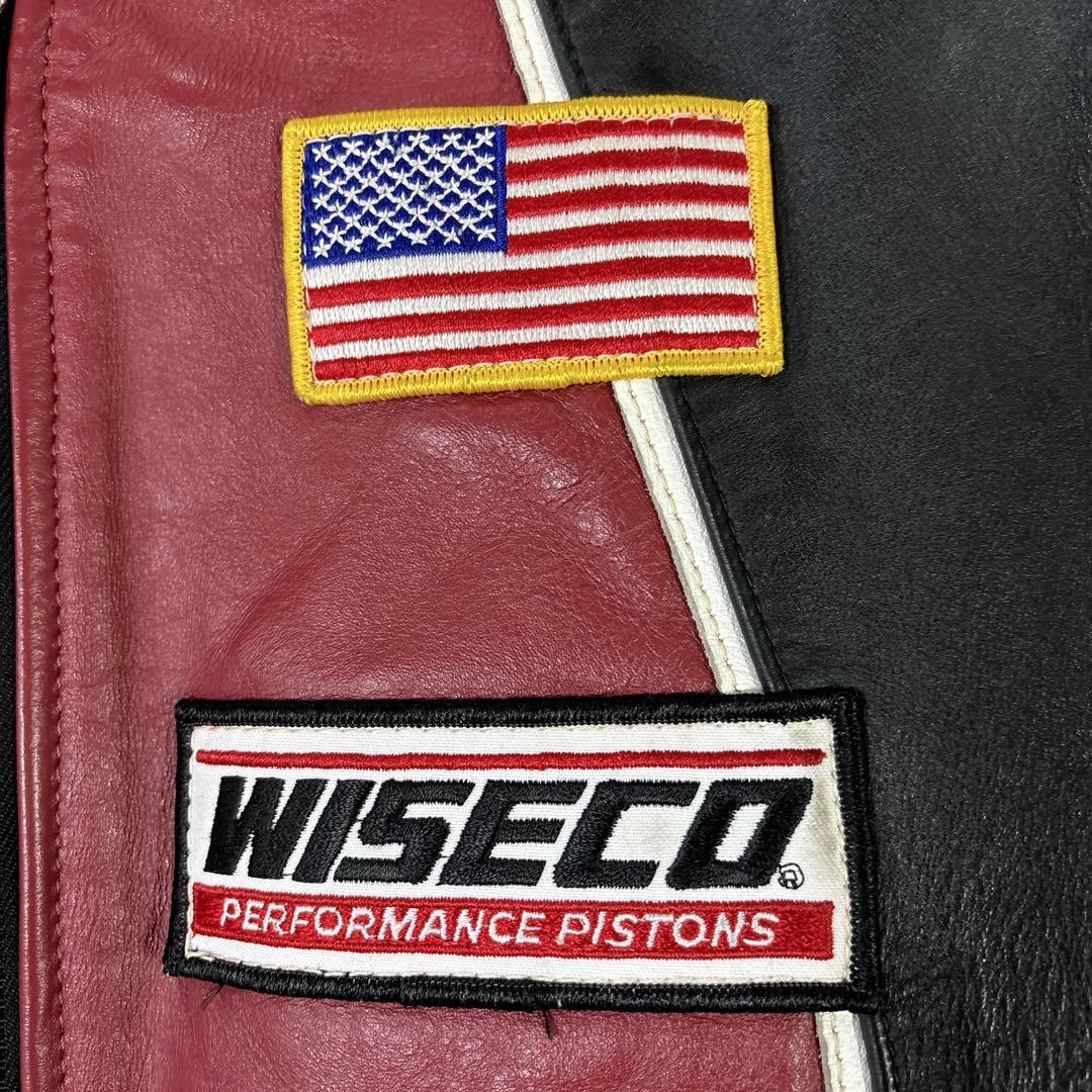 希少 VANSON USA製 レーシング レザージャケット 42 XL ワッペン