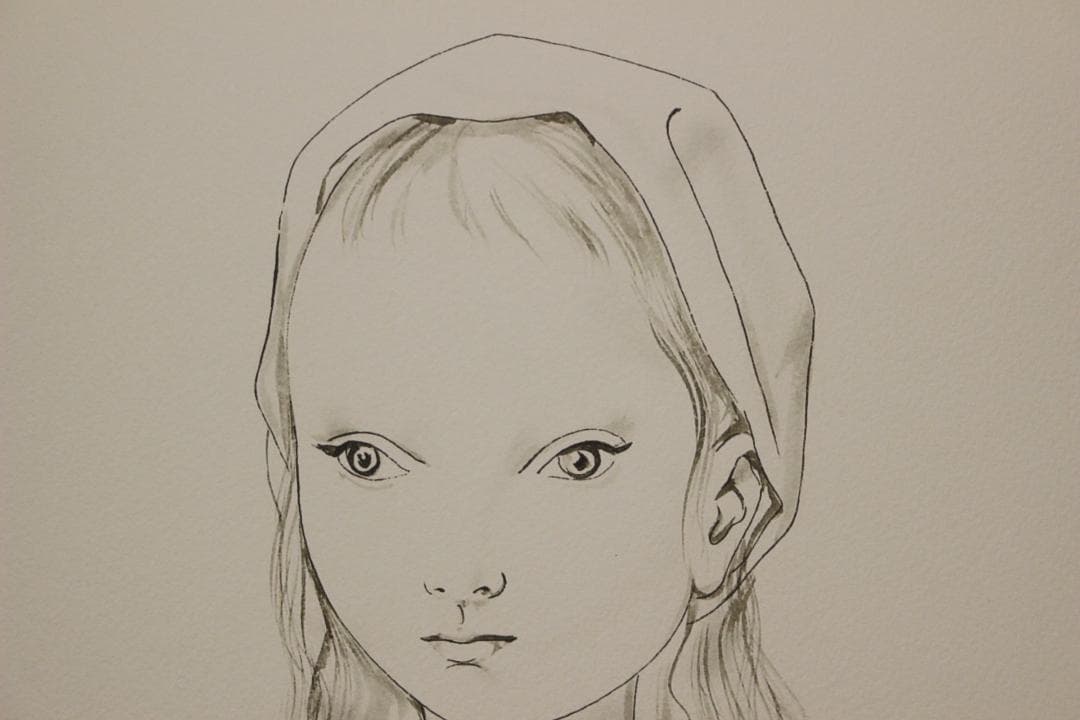 藤田嗣治 エスタンプリトグラフ「少女」 100部限定 43/100