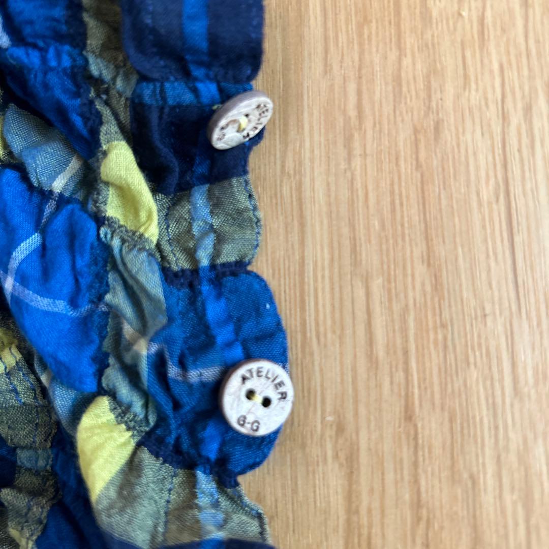 アトリエgg ブルーアイランド　シャツ　サイズ3ハーフ　AtelierGG