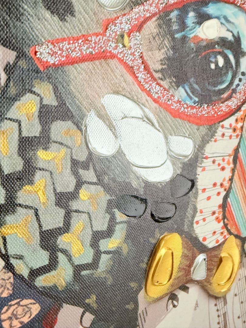 カラフルオシャレなフレンチブルドッグのアートキャンバス