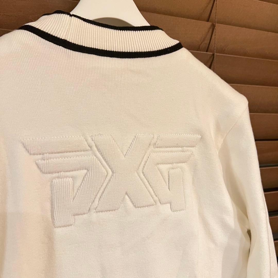 PXG ゴルフ レディース ニットダウン カーディガン ジャケット 長袖 白M